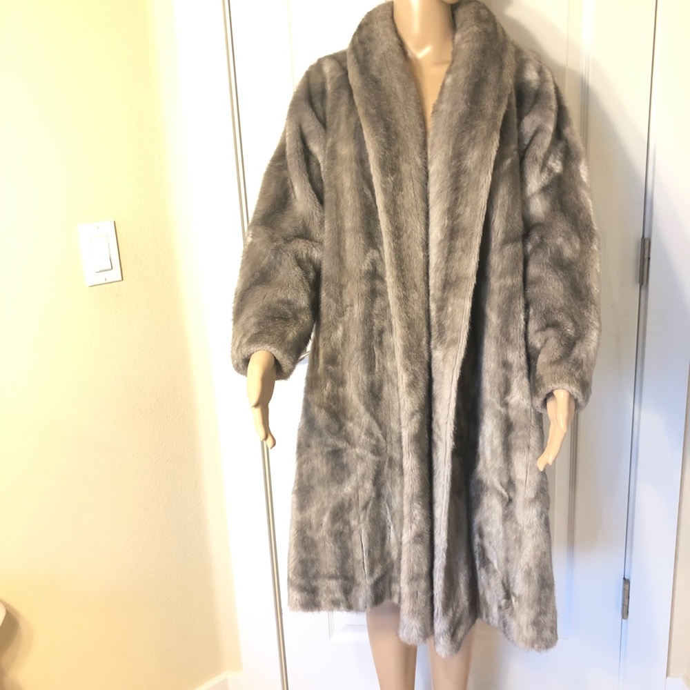 Vintage Wink Condalon Long Faux Mink Fur Coat